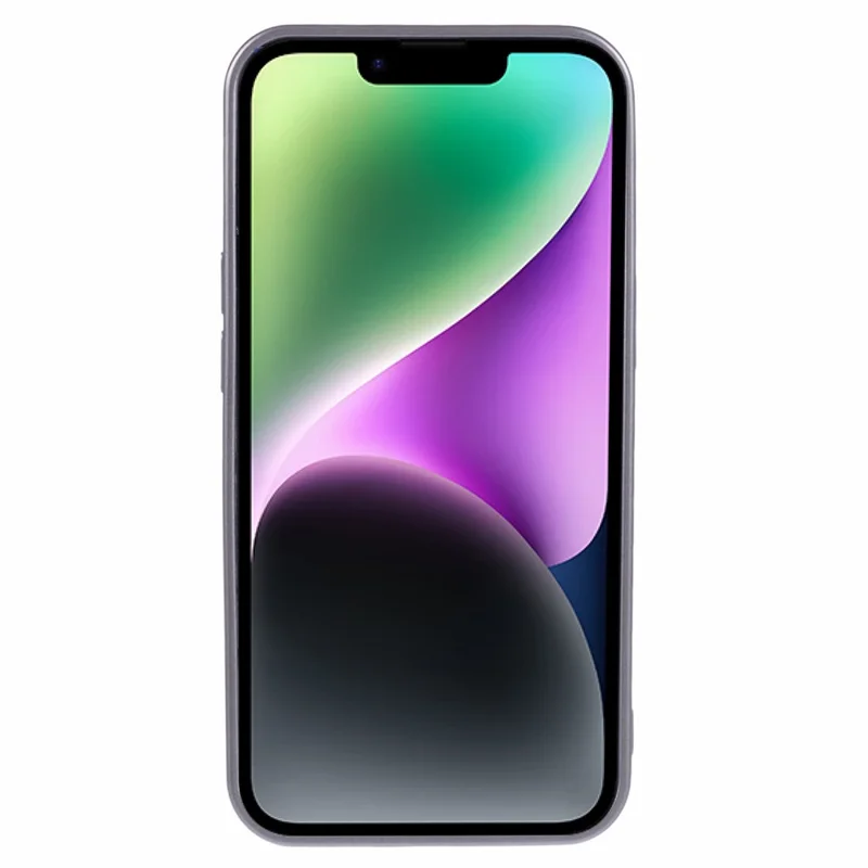 For iPhone 14 Rubberized TPU Case Compatible with MagSafe Slim Phone Cover with Lens Film - Grey