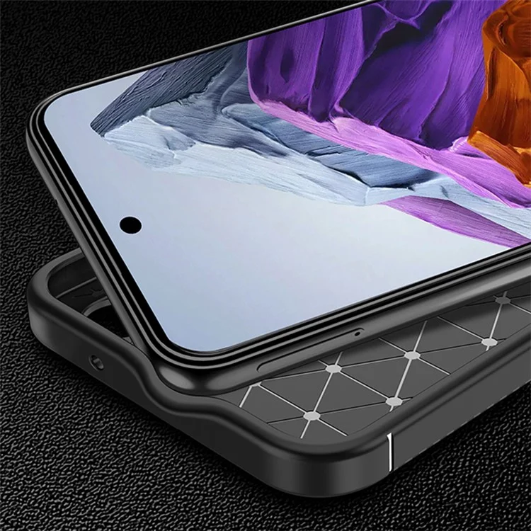 Чехол для мобильного телефона Google Pixel 9 из ТПУ с текстурой под углеродное волокно и защитой от падений