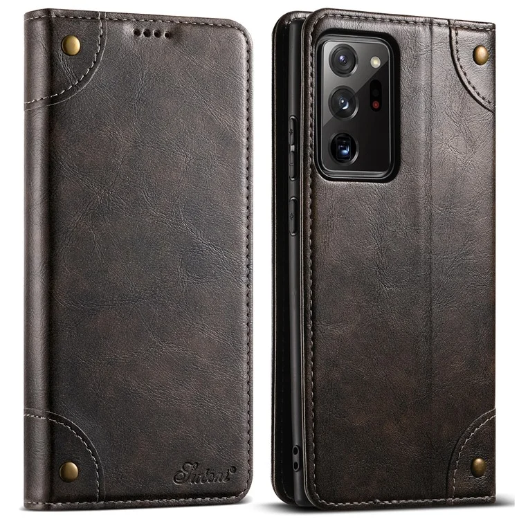 SUTENI Per Samsung Galaxy Note20 Ultra / Note20 Ultra 5G Custodia in Pelle+TPU Porta Carta Custodia per Telefono - Nero