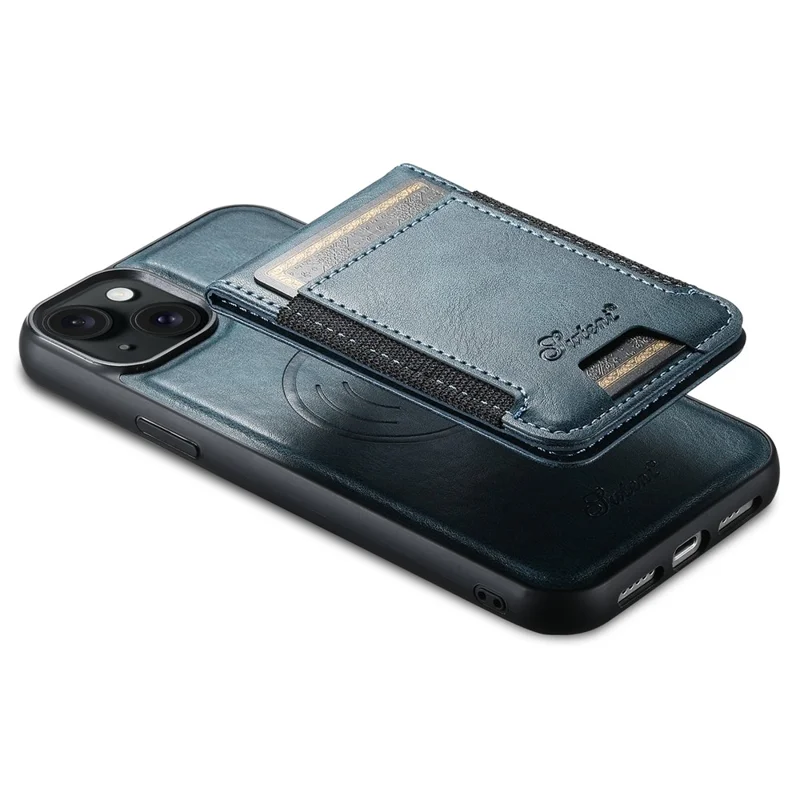 SUTENI H17 For iPhone 15 Case Detachable Card Holder Kickstand Phone