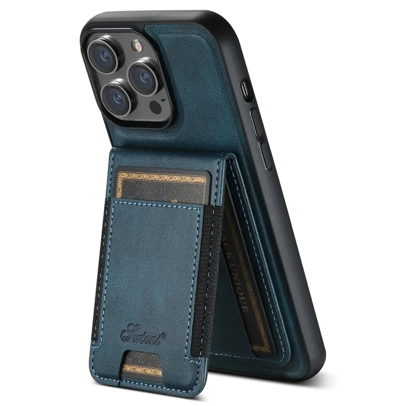SUTENI H17 For iPhone 15 Pro Case Compatible with MagSafe TPU+PU Phone Shell - Blue
