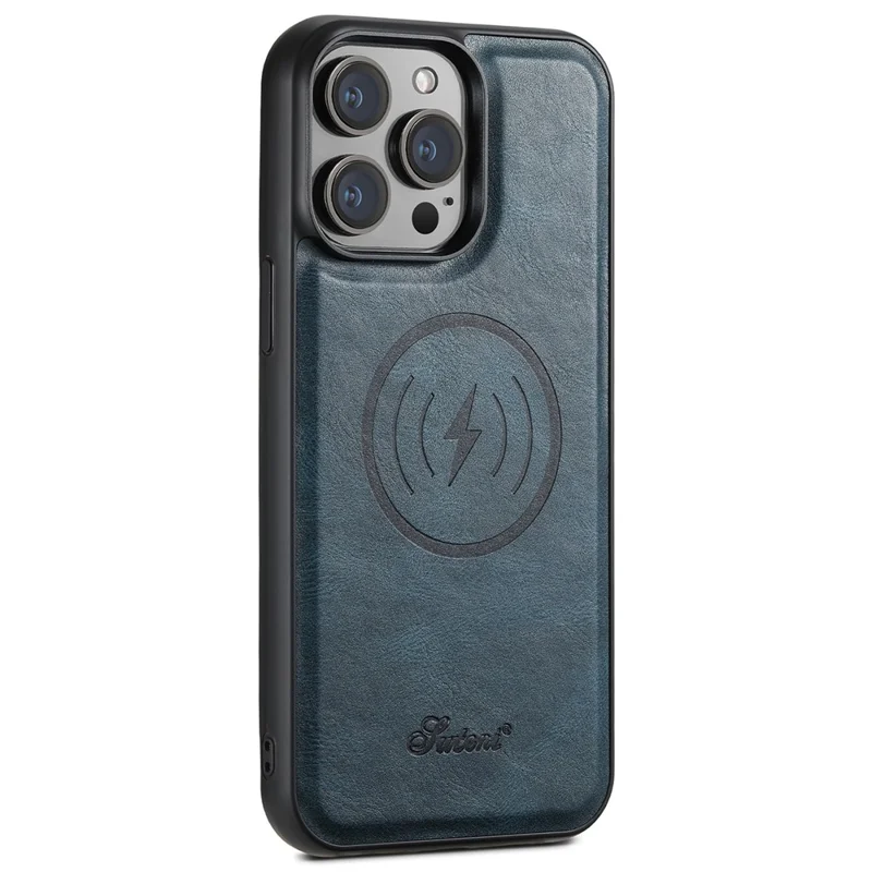 SUTENI H17 For iPhone 15 Pro Case Compatible with MagSafe TPU+PU Phone Shell - Blue