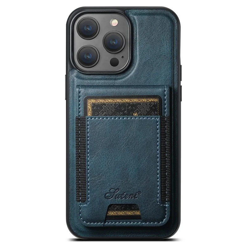 SUTENI H17 For iPhone 15 Pro Case Compatible with MagSafe TPU+PU Phone Shell - Blue