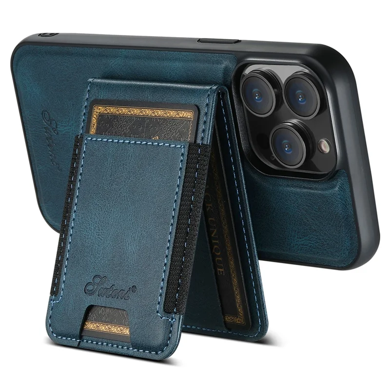 SUTENI H17 For iPhone 15 Pro Case Compatible with MagSafe TPU+PU Phone Shell - Blue