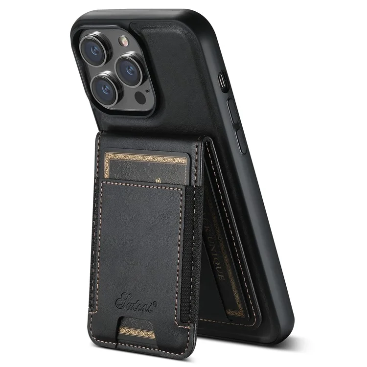 Suteni H17 Para Iphone 12 Pro Case Itenciável Pelho de Tolando de Carto Compatível Com Magsafe - Preto