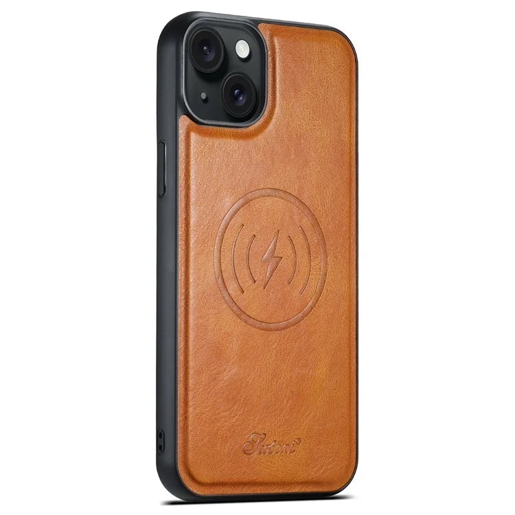 SUTENI H17 Für iPhone 13 PU+TPU Hülle Kompatibel mit MagSafe Kartenfach Ständer Handyhülle - Khaki