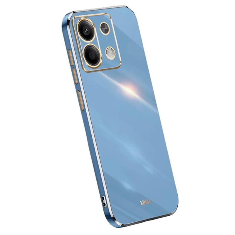 XINLI For Xiaomi Redmi Note 13 Pro 4G / Poco M6 Pro 4G TPU Phone Case Electroplating Edge - Blue