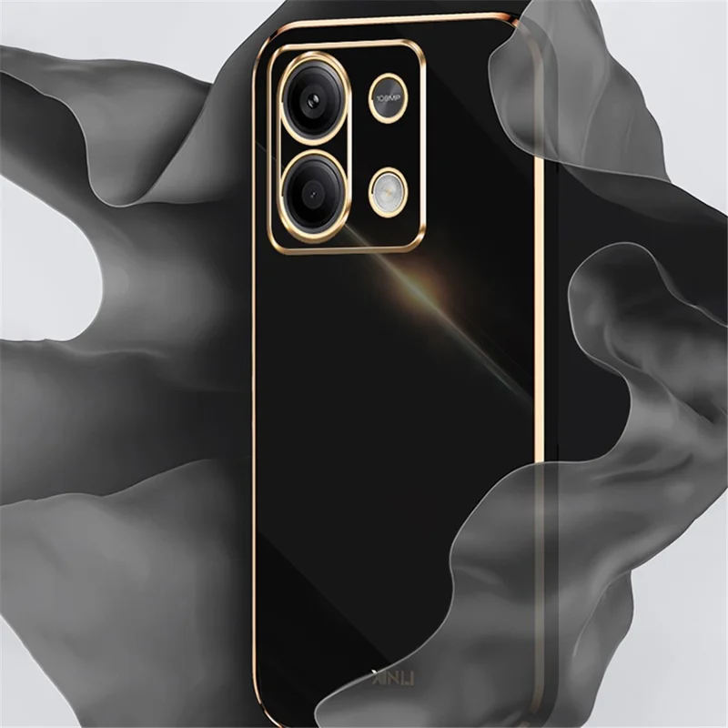 XINLI For Xiaomi Redmi Note 13 Pro 4G / Poco M6 Pro 4G TPU Phone Case Electroplating Edge - Black