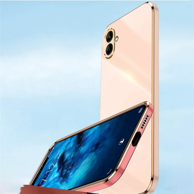 XINLI Pour Samsung Galaxy A04e 4G / F04 4G / M04 4G Étui Soft TPU Electroplating Cover - Cyan