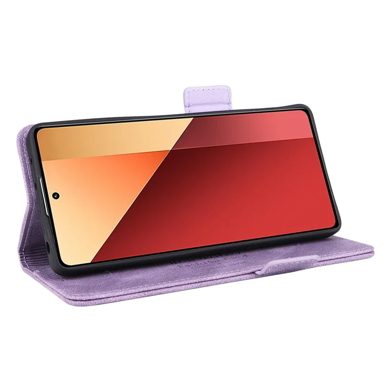 For Xiaomi Redmi Note 13 Pro 4G / Poco M6 Pro 4G Case PU Leather Folio Wallet Phone Cover - Purple