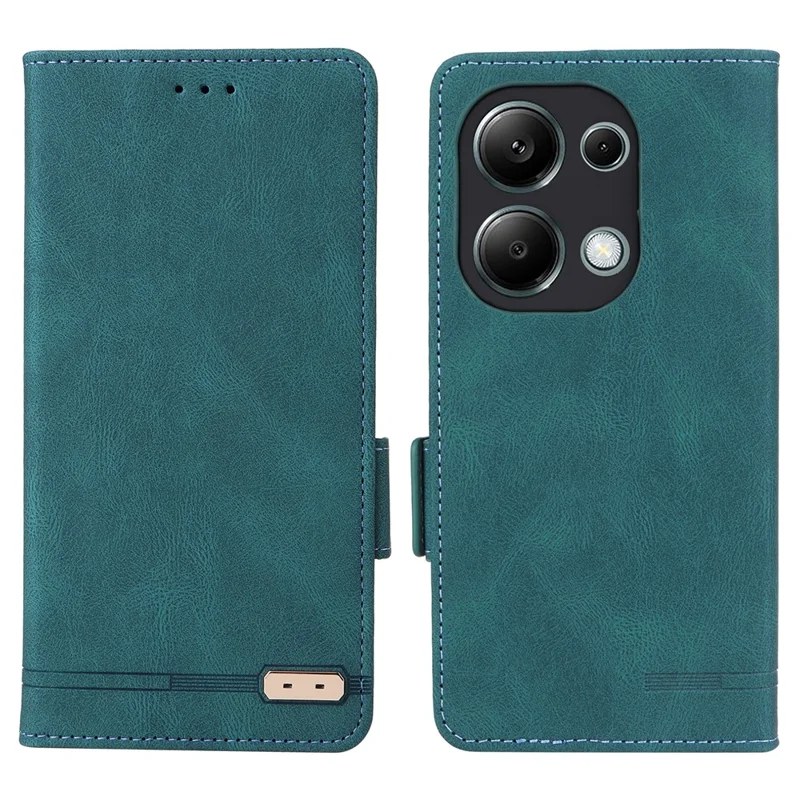For Xiaomi Redmi Note 13 Pro 4G / Poco M6 Pro 4G Case PU Leather Folio Wallet Phone Cover - Blue