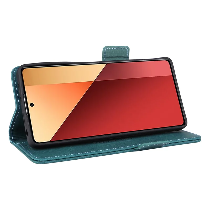 For Xiaomi Redmi Note 13 Pro 4G / Poco M6 Pro 4G Case PU Leather Folio Wallet Phone Cover - Blue