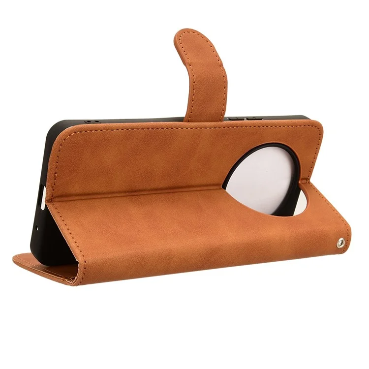 Für Xiaomi Redmi A3 4G / Poco C61 4G Hülle PU-Leder Hautgefühl Wallet Phone Cover - Braun