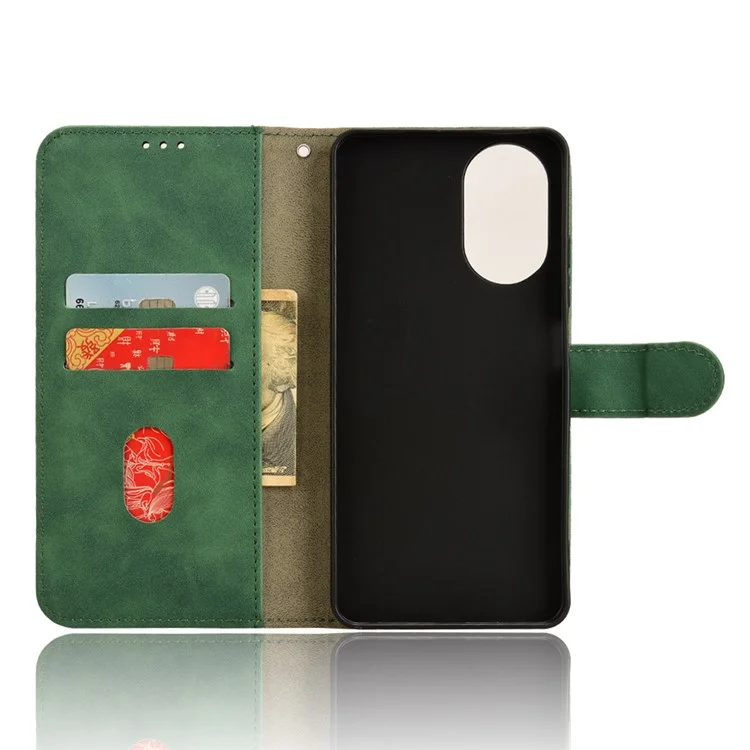 Para Realme C67 4G Case Flip Capa de Couro PU Dobrável Carteira Capa de Telefone - Verde