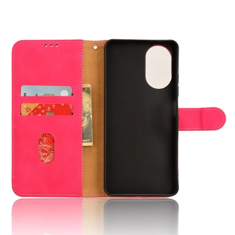 Para o Estojo Real C67 4G Flip PU Couro Dobrável Stand Phone Tampo - Rosa