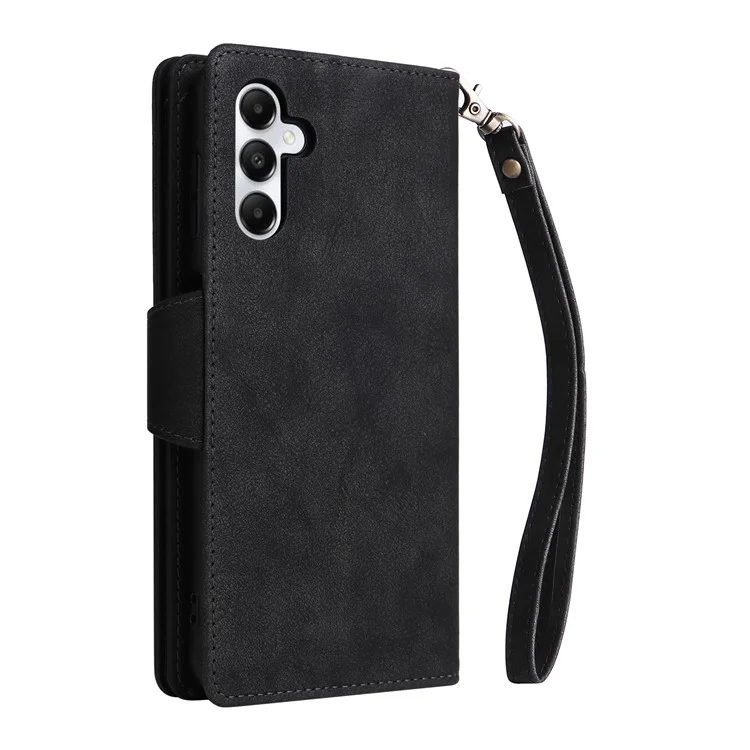 Per Samsung Galaxy A05s 4G Case Folio Pelle PU Flip Phone Cover con 9 Slot per Schede Stand - Nero
