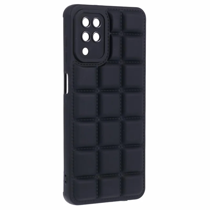 Para Samsung Galaxy A12 / M12 / Capa de Telefone F12 Down Jacket TPU Tapla - Preto