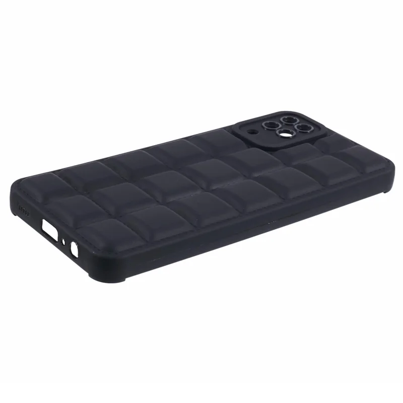 Para Samsung Galaxy A12 / M12 / Capa de Telefone F12 Down Jacket TPU Tapla - Preto