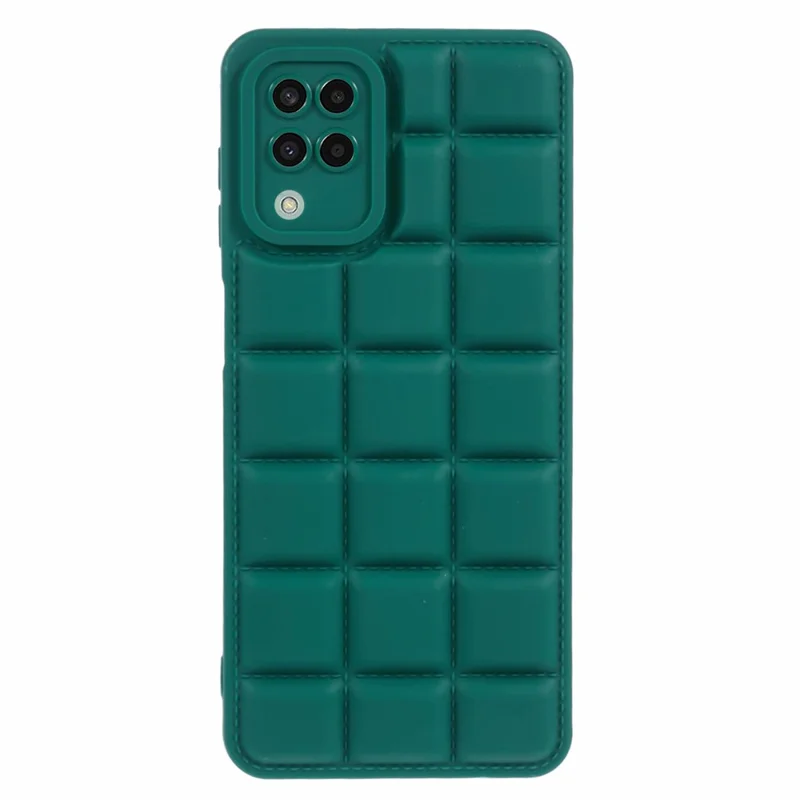Pour Samsung Galaxy A12 / M12 / F12 Téléphone Back Veste TPU Couverture Arrière - Vert Noirâtre