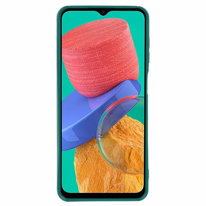 Pour Samsung Galaxy A12 / M12 / F12 Téléphone Back Veste TPU Couverture Arrière - Vert Noirâtre