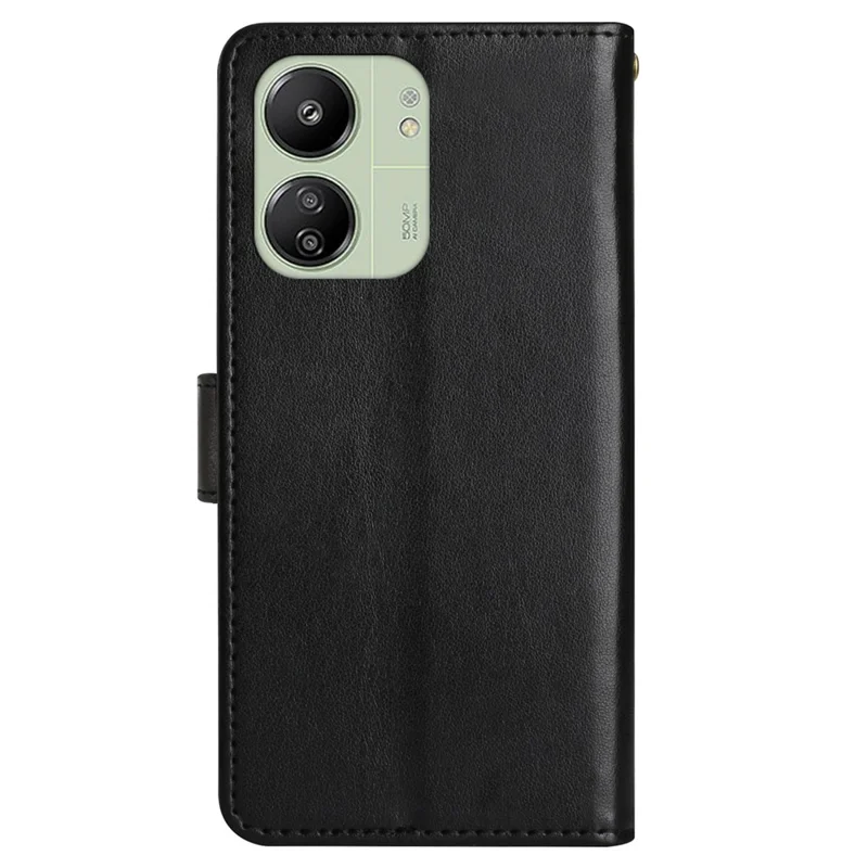 For Xiaomi Redmi 13C 4G / 5G / 13R 5G / Poco M6 5G / Poco C65 4G Leather Case Butterfly Phone Wallet Cover - Black