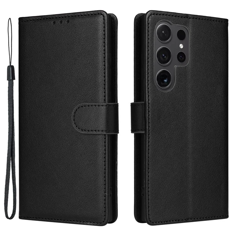 Für Samsung Galaxy S24 Ultra Case Card Slots Wallet Leder Schutzhülle - Schwarz