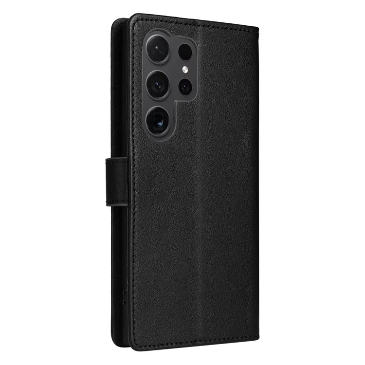 Für Samsung Galaxy S24 Ultra Case Card Slots Wallet Leder Schutzhülle - Schwarz
