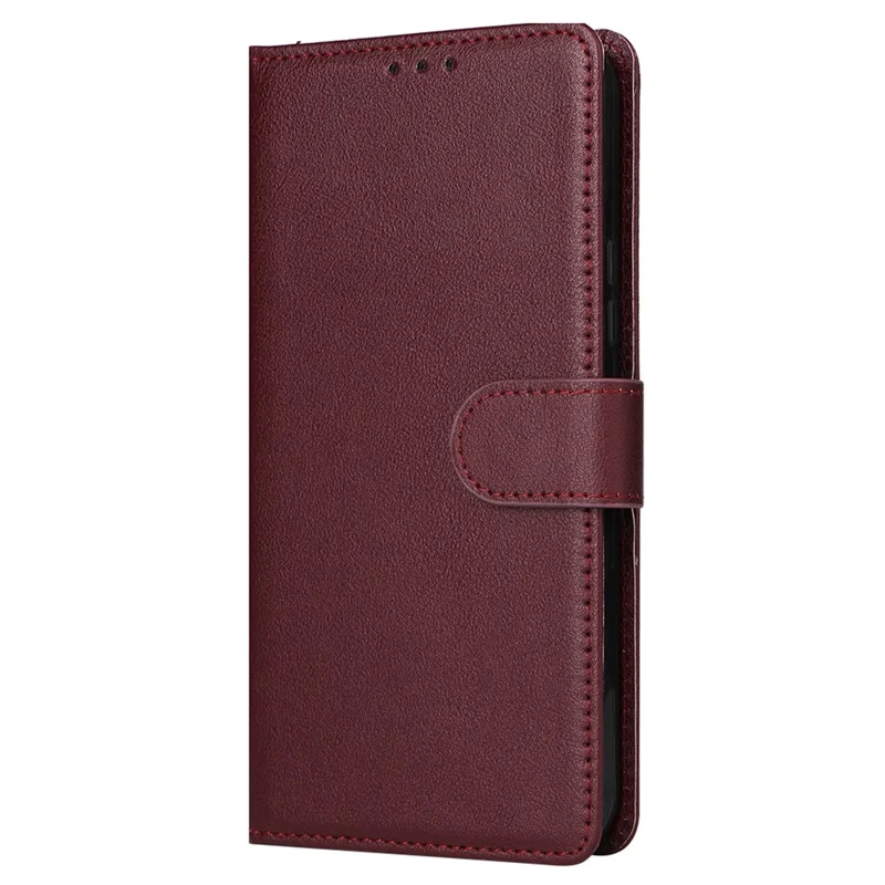 For Samsung Galaxy S23 FE Case Card Slots PU Leather Flip Wallet Cover - Wine Red
