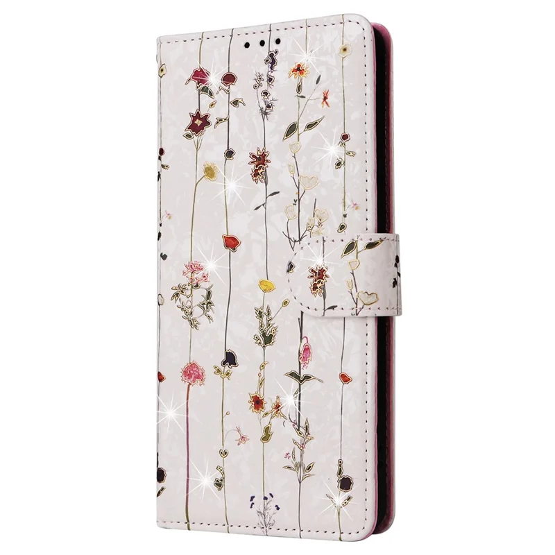 For Xiaomi Redmi Note 13 Pro 5G / Poco X6 5G Case Lacquered Flower Leather Wallet Phone Cover - Small Flower