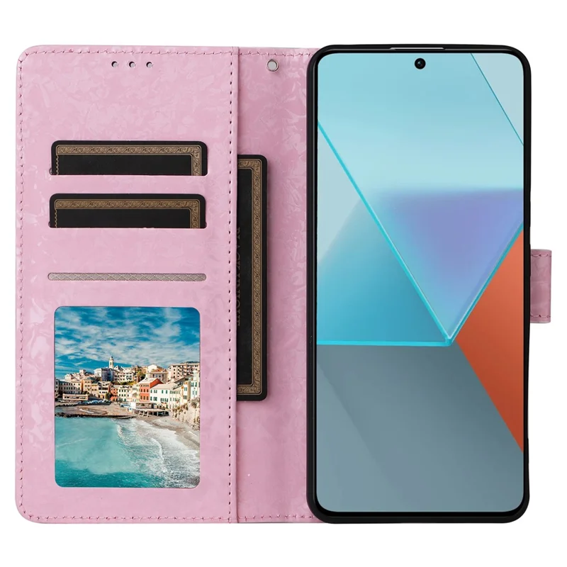For Xiaomi Redmi Note 13 Pro 5G / Poco X6 5G Case Lacquered Flower Leather Wallet Phone Cover - Butterfly Flower