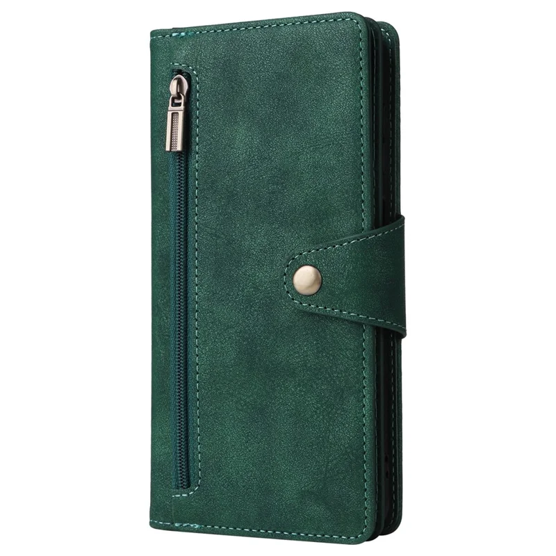 Para Samsung Galaxy A25 5G (Global) (161.0 x 76.5 x 8.3mm) Case Rivet Decor Leather Cell Phone Cover - Verde