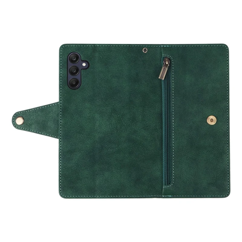 Para Samsung Galaxy A25 5G (Global) (161.0 x 76.5 x 8.3mm) Case Rivet Decor Leather Cell Phone Cover - Verde