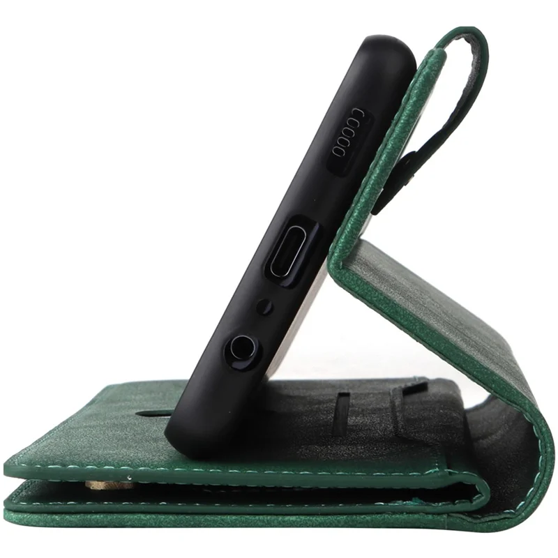 Para Samsung Galaxy A25 5G (Global) (161.0 x 76.5 x 8.3mm) Case Rivet Decor Leather Cell Phone Cover - Verde