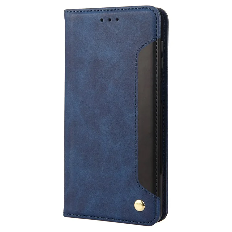 For Samsung Galaxy A15 5G Case Flip Stand Leather Skin-touch Phone Cover - Blue
