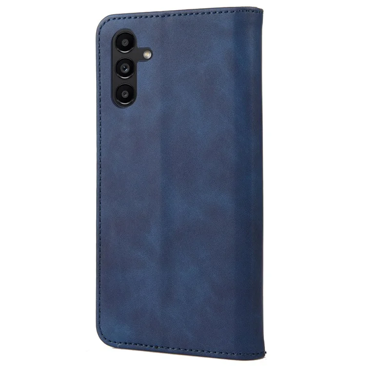 For Samsung Galaxy A15 5G Case Flip Stand Leather Skin-touch Phone Cover - Blue