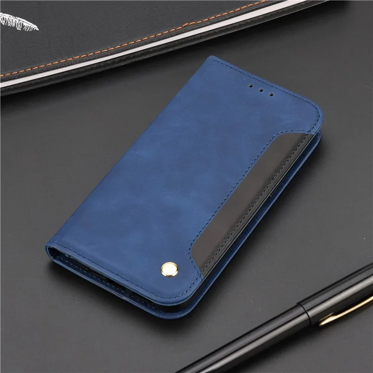 For Samsung Galaxy A15 5G Case Flip Stand Leather Skin-touch Phone Cover - Blue