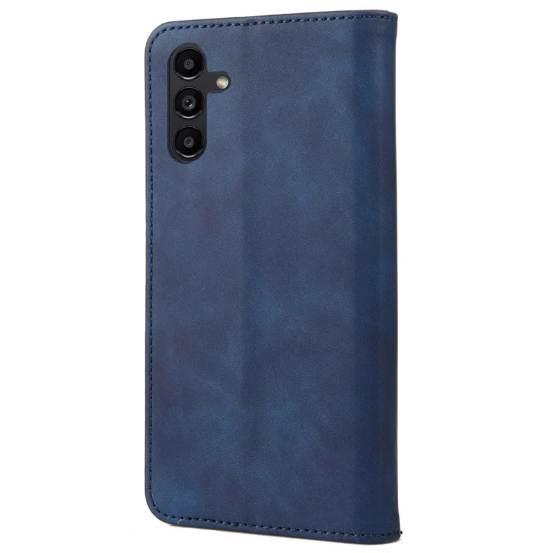 Para el caso del Samsung Galaxy A55 5G PU Leather Shockproof Protection Wallet Phone Cover - Azul