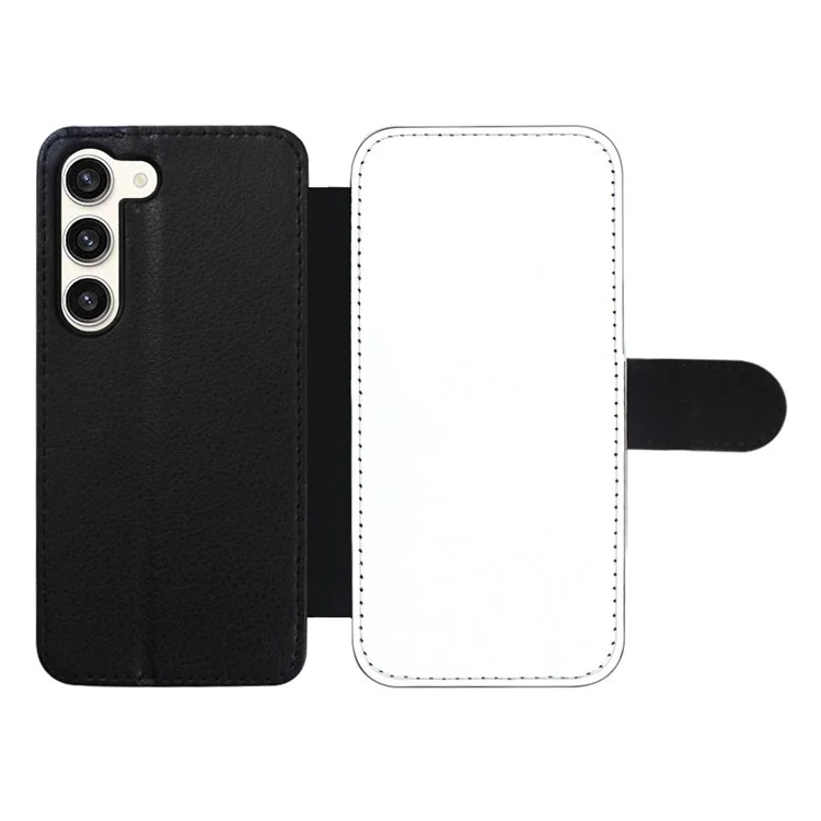 For Samsung Galaxy S23+ Sublimation Blank Case PU Leather Card Holder Phone Cover