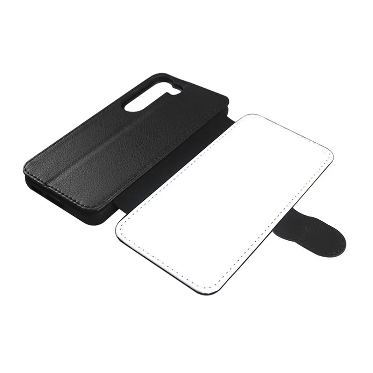 For Samsung Galaxy S23+ Sublimation Blank Case PU Leather Card Holder Phone Cover
