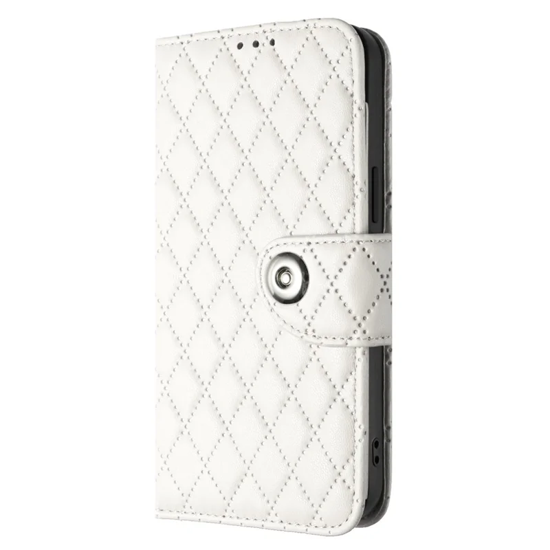 For Samsung Galaxy A33 5G Leather Case Phone Stand Cover with 7 Card Slots and Hand Strap - White