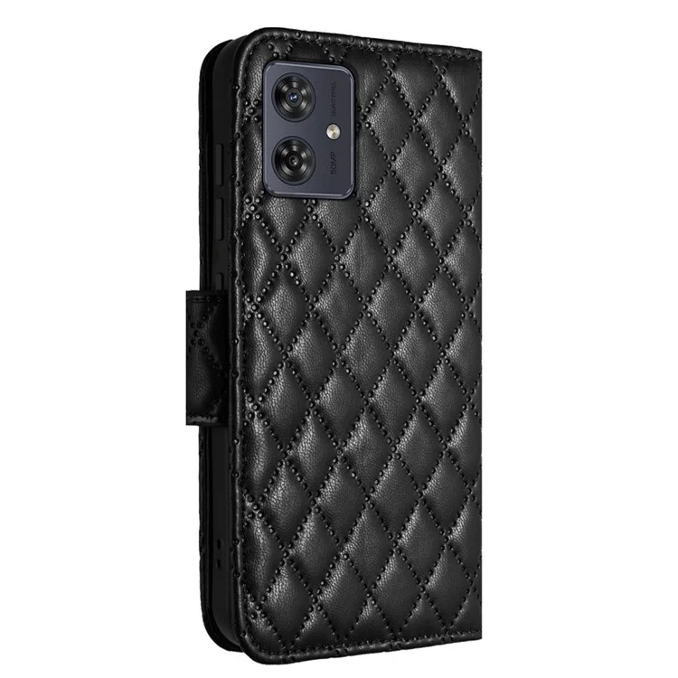 YB Imprinting Series-8 per Motorola Moto G54 5G Case PU Leather Wallet Stand Cover con 7 slot per schede - Nero