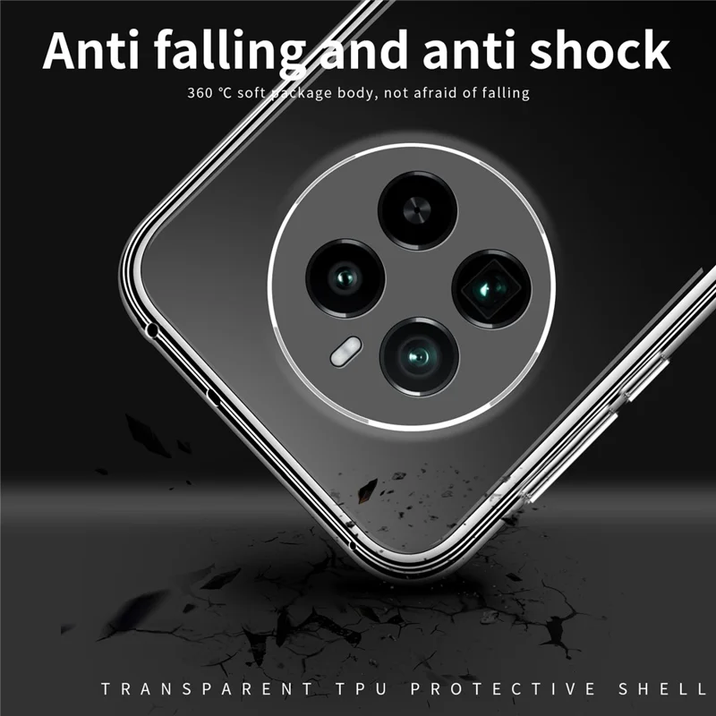 MOFI For Realme 12 4G / 12+ 5G Case Flexible Scratch Resistant TPU Phone Cover