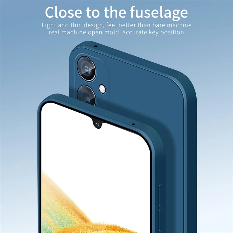 PINWUYO JK Touching Series per Samsung Galaxy A55 5G Case Anti-Drop Soft TPU Phone Cover - Navy Blue