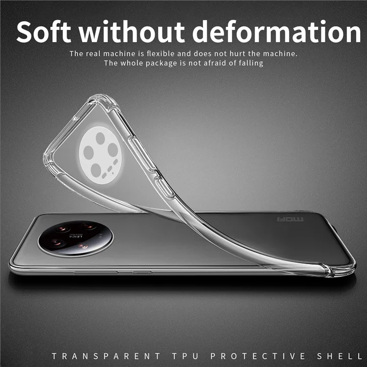 MOFI For Xiaomi 14 Ultra TPU Case Transparent Phone Cover Anti-scratch