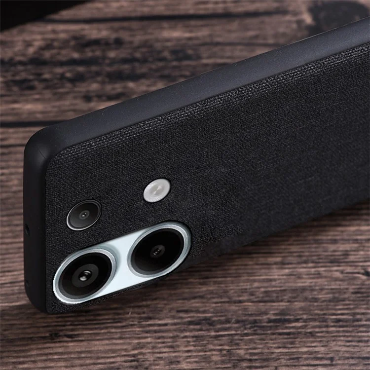 Per Xiaomi Redmi Note 13 4G Case Cloth Texture Hard PC Protective Phone Cover - Nero