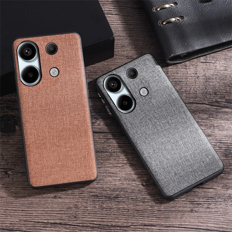 Per Xiaomi Redmi Note 13 4G Case Cloth Texture Hard PC Protective Phone Cover - Nero
