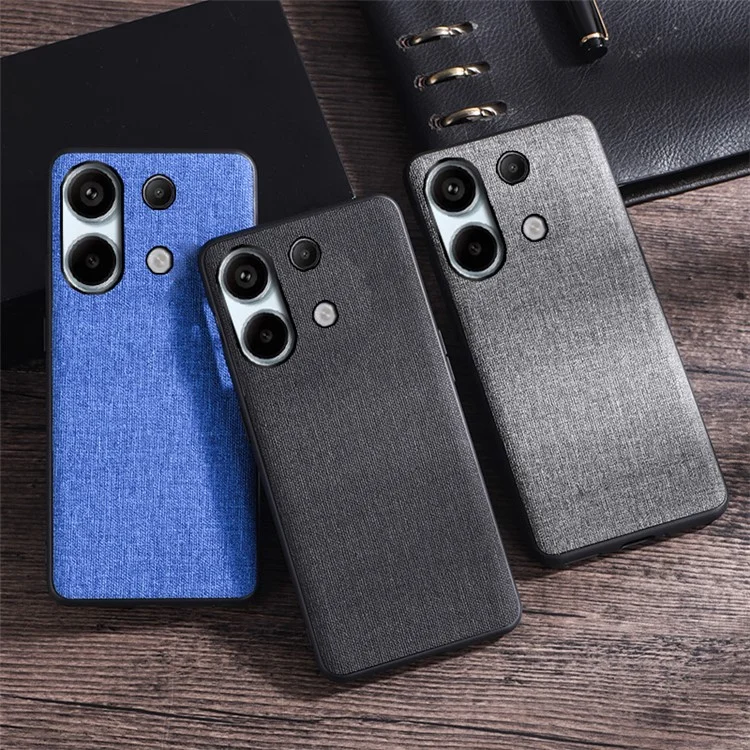Per Xiaomi Redmi Note 13 4G Case Cloth Texture Hard PC Protective Phone Cover - Nero
