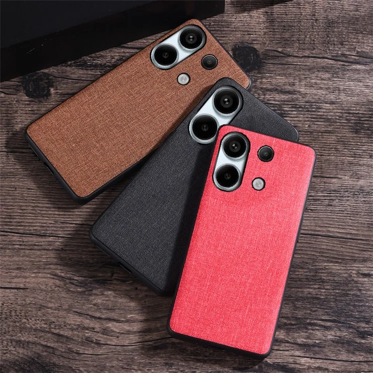 Per Xiaomi Redmi Note 13 4G Case Cloth Texture Hard PC Protective Phone Cover - Nero