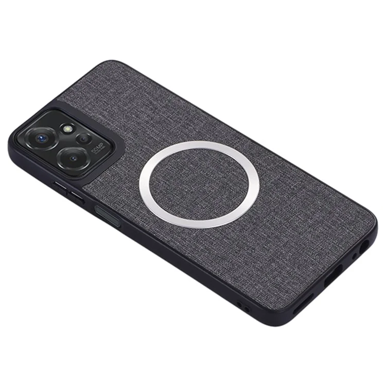 Per Motorola Moto G 5G (2024) Custodia magnetica compatibile con MagSafe Texture in tessuto TPU Cover telefonica - Grigio