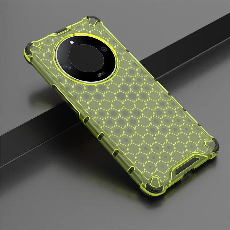 For Honor X50 5G / X9b 5G / Magic6 Lite 5G Case PC+TPU Anti-scratch Phone Shell with Honeycomb Design - Green